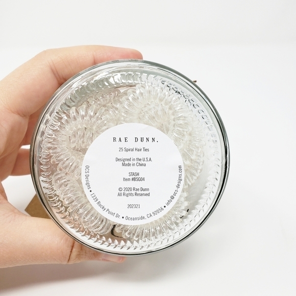 RAE DUNN STASH hair ties jar container cellar - Picture 3 of 3